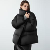 限尺码：朗姿 霍尔多巴吉白鹅绒加宽立领高级感加厚羽绒服外套冬季