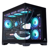 玩嘉 WJCOOLMAN孤勇者黑无A柱 海景房机箱台式电脑主机箱 M-ATX主板/360水冷/9风扇/4090显卡 孤勇者黑(无A柱款)