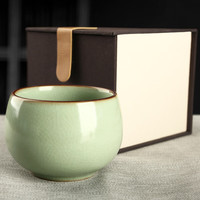 易信 汝窑陶瓷杯 大罗汉杯-天青