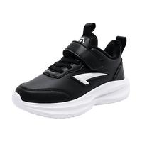 移动端、京东百亿补贴：七波辉 男童运动鞋2025秋冬皮面防水中大童加绒二棉男孩轻便儿童鞋子 黑/白 34