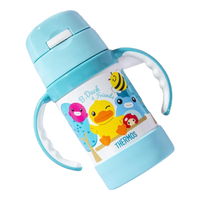 儿童316L保温杯带把手 小黄鸭 蓝色 280ml