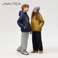 NAUTICA诺帝卡童装 男童女童轻薄棉服外套秋冬季儿童轻量化大童3M新雪丽 藏青 170