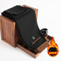 移动端：木林森 2025秋冬季裤子灯芯绒休闲裤易打理松紧腰弹力直筒裤长裤男