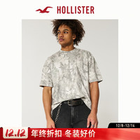 HOLLISTER 25夏季美式复古宽松棉质圆领T恤男装女装324-5465 深灰色 XS (170/84A)