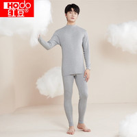 红豆(Hodo)秋冬内衣柔棉半高领秋衣秋裤基础打底保暖内衣套装 水貂灰男款 L 170/95