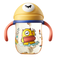 babycare 儿童水杯婴儿学饮杯6个月以上宝防摔吸管杯防呛夏季水壶PPSU