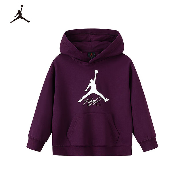 Jordan 耐克AJ童装儿童连帽卫衣2025男童秋冬加绒上衣中大童衣服