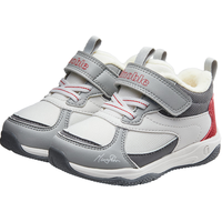 Ginoble 基诺浦 儿童棉鞋软底学步鞋18个月-5岁男女童机能鞋GY1516 白色/灰色/红色 150mm_内长16/脚长14.6-15.5cm