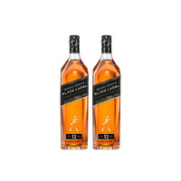 淘金币可用、88VIP：尊尼获加 黑牌 苏格兰威士忌 700ml*2瓶