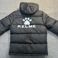 卡尔美 冬季情侣运动羽绒棉服短款夹克男女保暖外套学生连帽休闲棉衣棉袄 188卡尔（反光标） XL