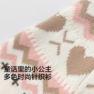 巴拉巴拉balaOne童装儿童毛衫2025冬女童费尔岛毛衣时尚上衣