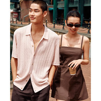 Abercrombie & Fitch男装25秋季美式复古舒适百搭宽松短袖POLO领针织开衫120-5123 淡玫瑰色 S (175/92A)