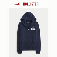 HOLLISTER 小海鸥图案25秋冬新款保暖抓绒卫衣外套