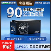 SHIZUN 狮尊 电动车锂电池 72V30Ah 90KM+蓝牙+5A充电器