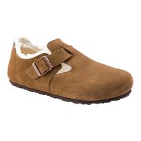 BIRKENSTOCK 女秋冬毛毛鞋软木休闲鞋绒面革London系列