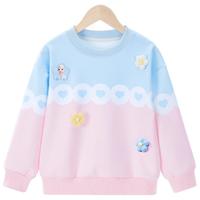 Disney 迪士尼 女童圆领上衣2024新春款儿童套头外套