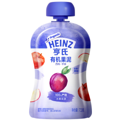 亨氏 果泥有机水果西梅泥婴幼儿无添加宝宝儿童辅零食佐餐辅食泥