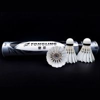 安瞳瞳聆系列羽毛球比赛训练用球瞳翎羽毛球黑瞳羽毛球一桶12个 紫瞳76速 1筒 控球对标李宁a60