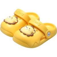 牧童儿童拖鞋夏男宝宝洞洞鞋软底女童卡通洗澡婴幼儿家居鞋奶狮黄150 150/鞋内长14.5cm