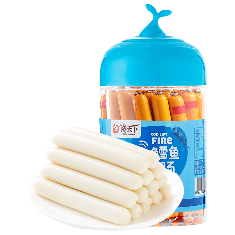 馋天下 儿童原味鳕鱼肠200g