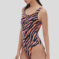 Speedo 速比涛专业运动女子连体三角泳衣印花游泳衣泳装