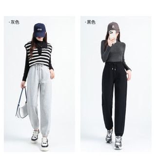 班尼路 服饰严选！秋冬季S&K系列加绒保暖重磅收脚运动裤（多色任选）
