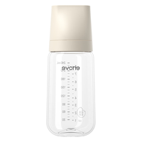 evorie 臻致系列奶瓶 宽口径新生儿奶瓶玻璃240ml 奶杏白(3-6个月+)