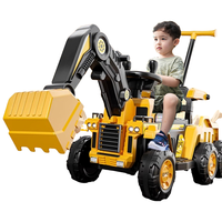 爸爸妈妈 爸爸挖掘机可坐人遥控电动可挖土大号工程车 遥控+推把