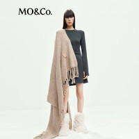 MO&Co.【active系列】连衣裙2025冬双面抓毛中空锁温捏褶MBE4DRS003 深花灰色 XS /155