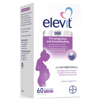 爱乐维 elevitdha藻油孕中晚期澳洲澳版营养品软胶囊60粒Omega3 【一人吃两人补】两盒装