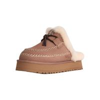 UGG秋季女士时尚舒适纯色厚底系带装饰休闲半拖包头拖 1158260 RYK | 浅橡棕色 39