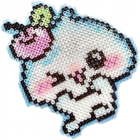 跃越(yueyue)拼拼豆豆3D立体融合拼豆卡通拼图玩具手工女男孩儿童益智套装 96色送工具包+黑白豆约2000颗 【高端融合豆套装】