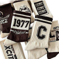 俞兆林8双装袜子男长筒秋冬季美拉德ins潮美式复古袜秋天中筒袜