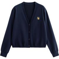 【复古减龄】25唯品春款软弹V领新年红针织衫女百搭开衫上衣