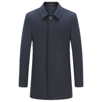 雅戈尔（YOUNGOR）大衣男2024秋冬男士大衣羊毛羊绒丝面料内胆东方简奢风 蓝色YYSY017135FFA 170/92A