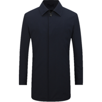 雅戈尔（YOUNGOR）风衣男翻领长款羽绒风衣聚酯纤维可脱卸羽绒内胆 VEYF429948FAA藏青色 185/104A