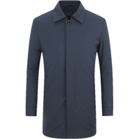 雅戈尔（YOUNGOR）风衣男翻领长款羽绒风衣聚酯纤维可脱卸羽绒内胆 VEYF429948GAA湖蓝色 175/96A