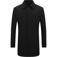 雅戈尔(YOUNGOR)风衣男翻领长款羽绒风衣聚酯纤维可脱卸羽绒内胆 VEYF429948AAA黑色 190/108A