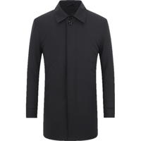 雅戈尔(YOUNGOR)风衣男翻领长款羽绒风衣聚酯纤维可脱卸羽绒内胆 VEYF429948PAA墨绿色 175/96A