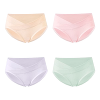 Joyncleon 婧麒 jnk0362 孕妇三角内裤 绵柔款 4条装 肤色+粉色+紫色+绿色 XXL码