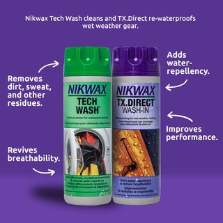 NIKWAX 冲锋衣清洁防水护理套装 1000ml 恢复拒水性 滑雪雨衣外套