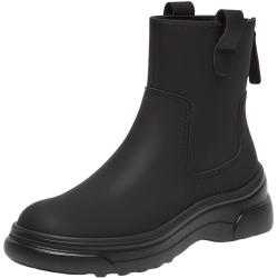 Bata 时装靴女冬季厚底百搭通勤小耳朵短靴