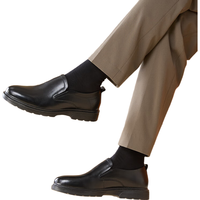 国家补贴、PLUS会员：百思图 25春商务通勤质感牛皮男正装皮鞋25002AM5 黑色