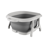 Little seal 日本可折叠泡脚桶家用便捷式加厚加深洗脚盆养生按摩足浴盆水桶