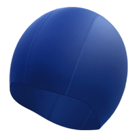 京东京造 泳帽男女长发舒适布游泳帽时尚护耳不勒头不粘发泳帽 藏蓝色