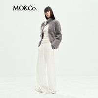 MO&Co. active系列外套 泰迪绒高领夹克 深鸥灰色 XS/155