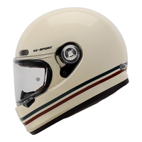 VEGA SA-72 复古摩托车骑行头盔 米白红蓝 L 57-58cm