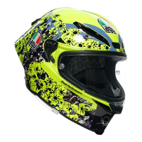 AGV PISTA GP RR碳纤维头盔男四季通用全盔摩托机车赛车跑盔版 ROSSI MISANO黄色海洋(版) L(适合58-59头围)
