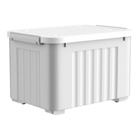 空间专家 SPACEXPERT塑料收纳箱大号衣服玩具收纳箱被子搬家打包整理箱特大号储物箱子 银河灰 大号 有轮【50*35.5*31cm】