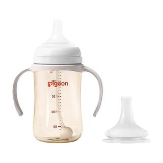 贝亲自然离乳PPSU重力球吸管杯双把手防胀气防呛奶瓶店 240ml奶瓶+十字孔吸嘴（适用6-12个月+）